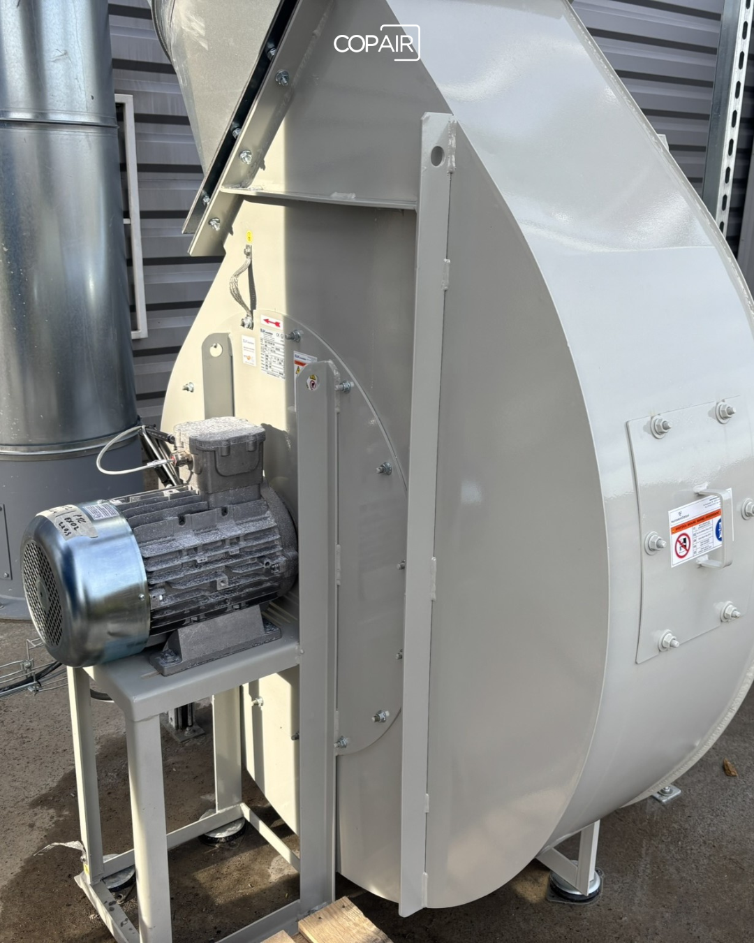 Ventilateur ATEX assurant l'aspiration du réseau d'extraction d'air, COPAIR